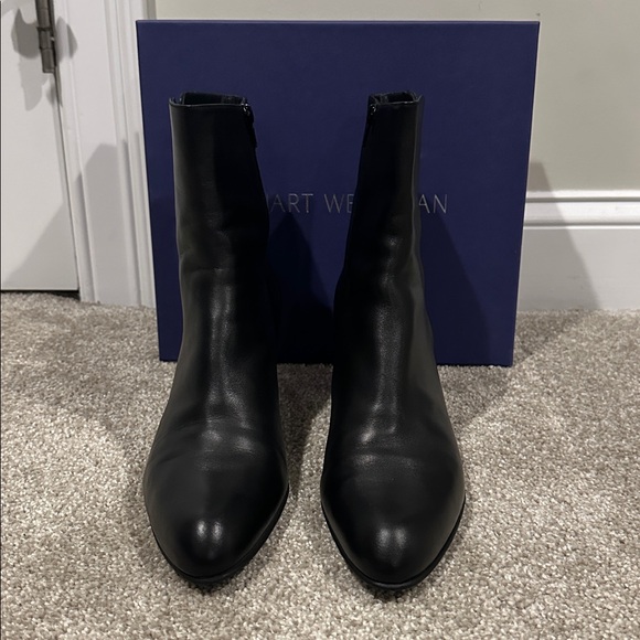 Stuart Weitzman Black Bootie Sz 11.5 - Picture 2 of 7